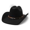 Cowboy Style Decoration Western Denim Felt Top Hat Outdoor Travel Warm Hat Tide