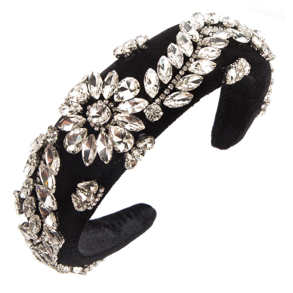 Ins Fashion Gold/Silver Pearl Hair Band Luxury Baroque Rhinestone Headband Girls Sweet Headwear Hair Accessories