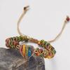 Colorful Stone Beads Weave Bracelets Hand Jewelry Heart Bead Bangle  Girls