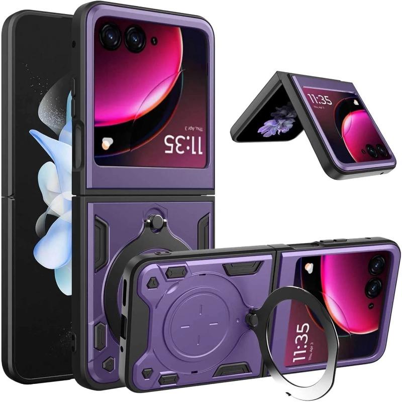 

Slide Cover for Motorola Moto Razr 60 Ultra 50 40 Ultra Razr Plus Case Ring Stand Holder Shockproof Camera Protection Capa Moto Razr Plus 2024