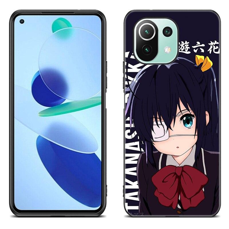 

Чехол для телефона с аниме Takanashi Rikka для Xiaomi Mi 11 Lite NE 11i 10T 11T Pro A2 A3 Lite POCO F3 M3 M4 C31 X3 Pro NFC GT, черный чехол Xiaomi POCO X3 NFC