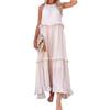 Summer new style holiday style ruffled long section, European and American style elegant swing beach skirt