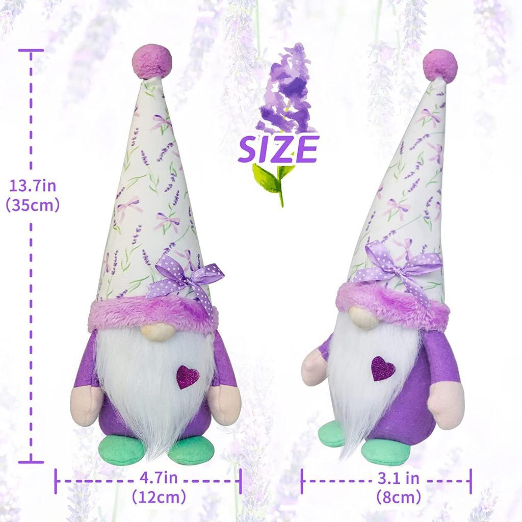 Summer Lavender Heart Faceless Doll - Cute Cross-Border Window Display Decoration
