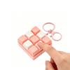 Cute 9 Keys Keyboard Keychain Stress-Relief Toys Clicking Keyboard Toy DIY Button Keycap Keyring Birthday Gifts for Friends Kids