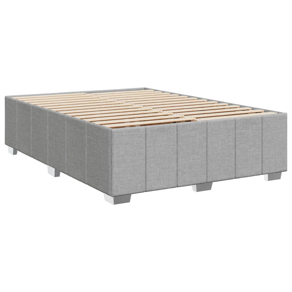 Vidaxl Bed Frame Without Mattress, Light Gray, 140X200 Cm, Upholstered
