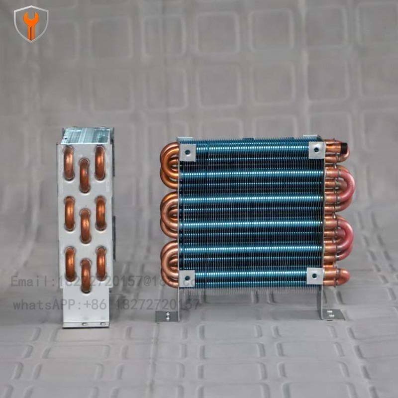 CP3x6x120 Miniature Mini Condenser Air-cooled Copper Tube Finned Radiator with Fan Refrigerator Evaporator