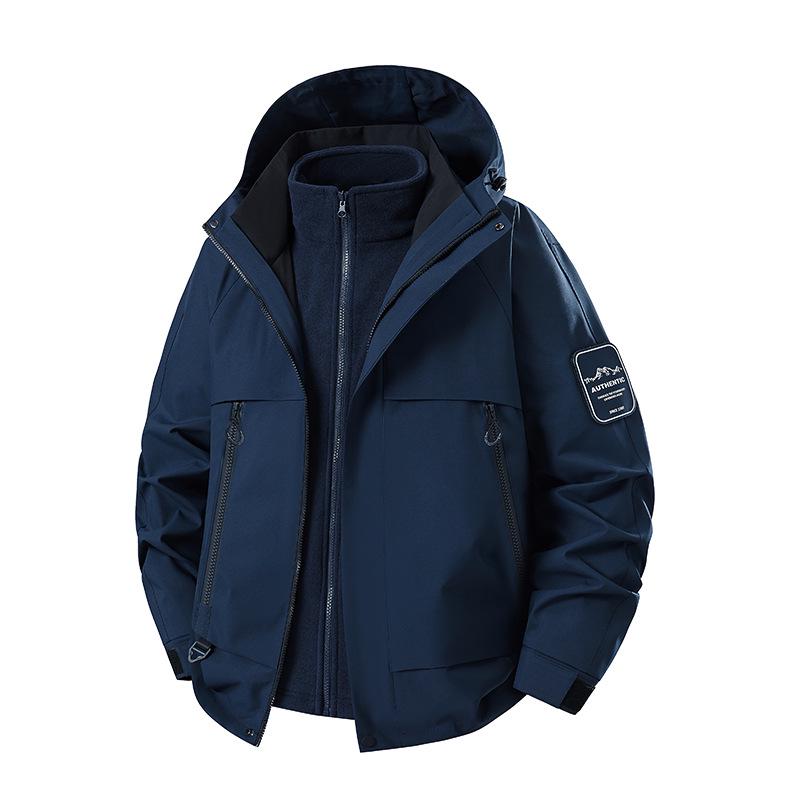 2025 Custom Logo Men's & Women's 3-in-1 Mountaineering Detachable Fleece Jacket Set