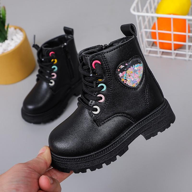 

Дівчачі черевики Чорний/бежевий Низькі Плоскі спереду На шнурівціВесна та Осінь Модні дівчачі черевикиРозміри 22-33 Жіночі сандалі 33 чорний