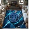 Manchester City Printed Flannel Area Rug Non Slip Soft Polyester Floor Carpet Indoor Decor Mat for Bedroom Living Room Sofa