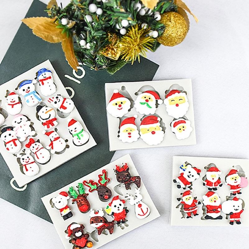 Chocolate Mold Christmas Series Silicone Material for Kitchen DIY Cookie Fondant