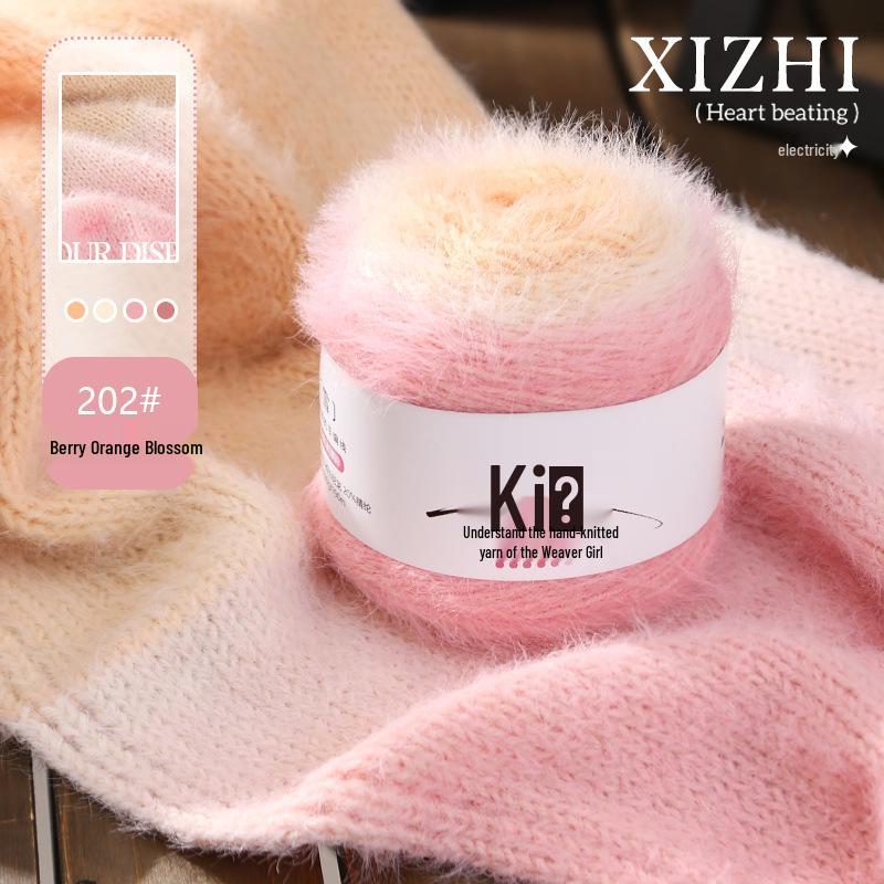 Two-Color Honeycomb Gradient Wool Yarn for DIY Scarves and Hats