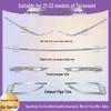 Touareg 21-23 Front & Rear Bumper Chrome Strips; Rear Exhaust Decorative Panel