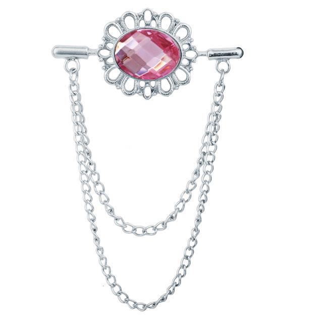 Latest Stylish Fashionable Metallic Crytal Tassel Pin Brooch Shirt Collar Pin Scarf Buckle Badge Corsage Brooches Women Men Jewelry AccessoriesFashion