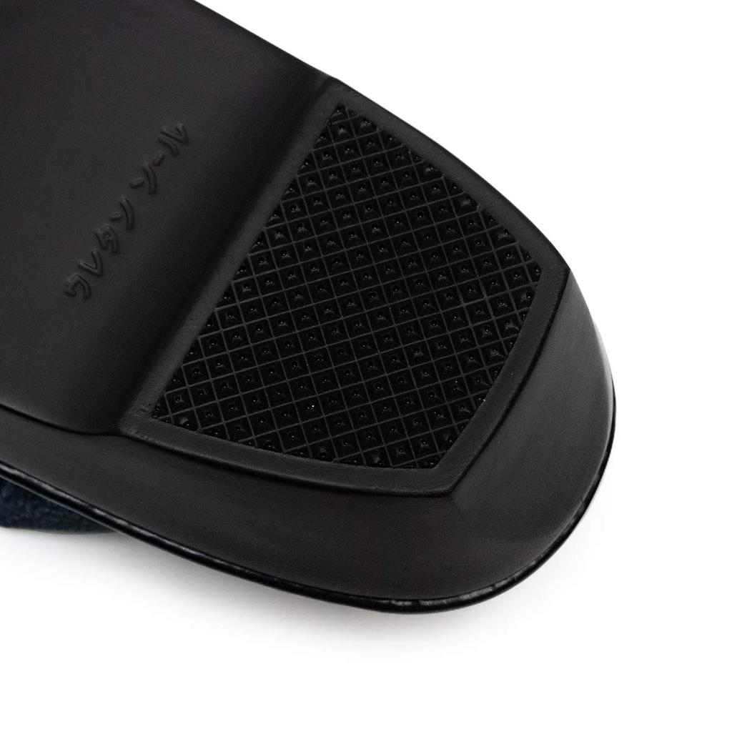 Kyoetsu Zori Sandals with Gradient Straps and Urethane Soles Women's (Size 16, Black)