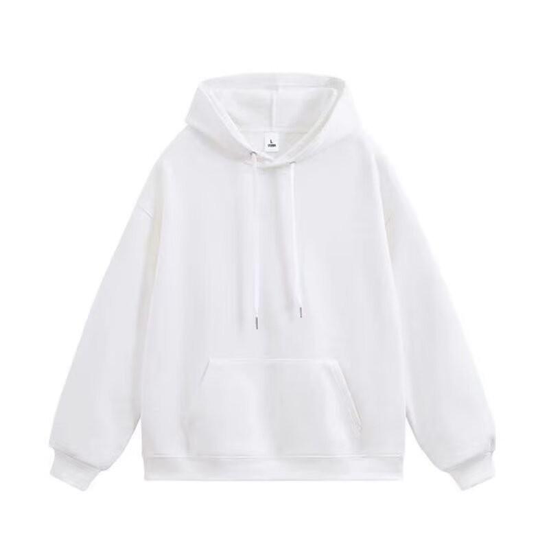 Oversized Unisex Heavyweight 420g Fleece-Lined Hooded Sweatshirt Pure Color Loose Fit Winter Casual Top
