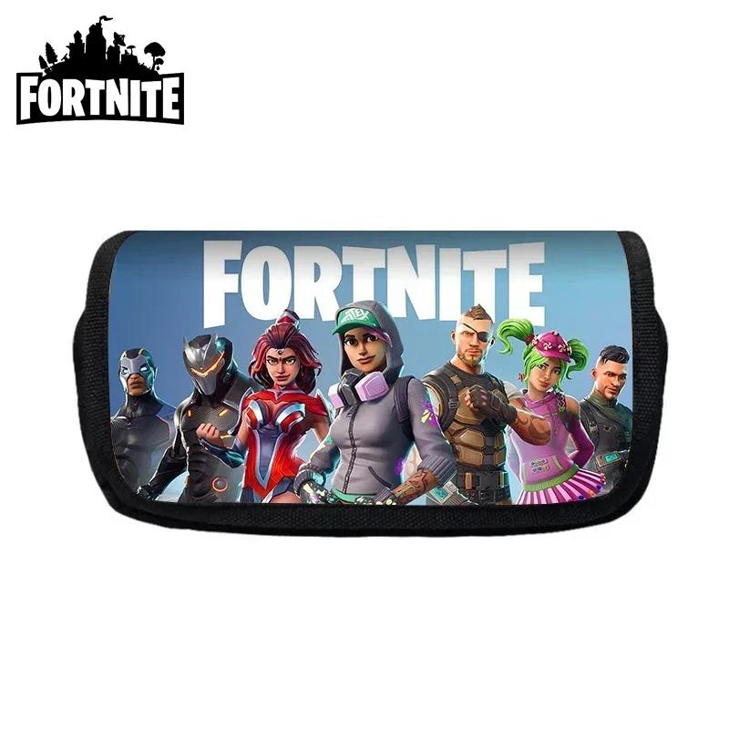 Fortnite Penály Multifunkční Krabička na Psací Potřeby Dětský Velkokapacitní Dvouvrstvý Penál