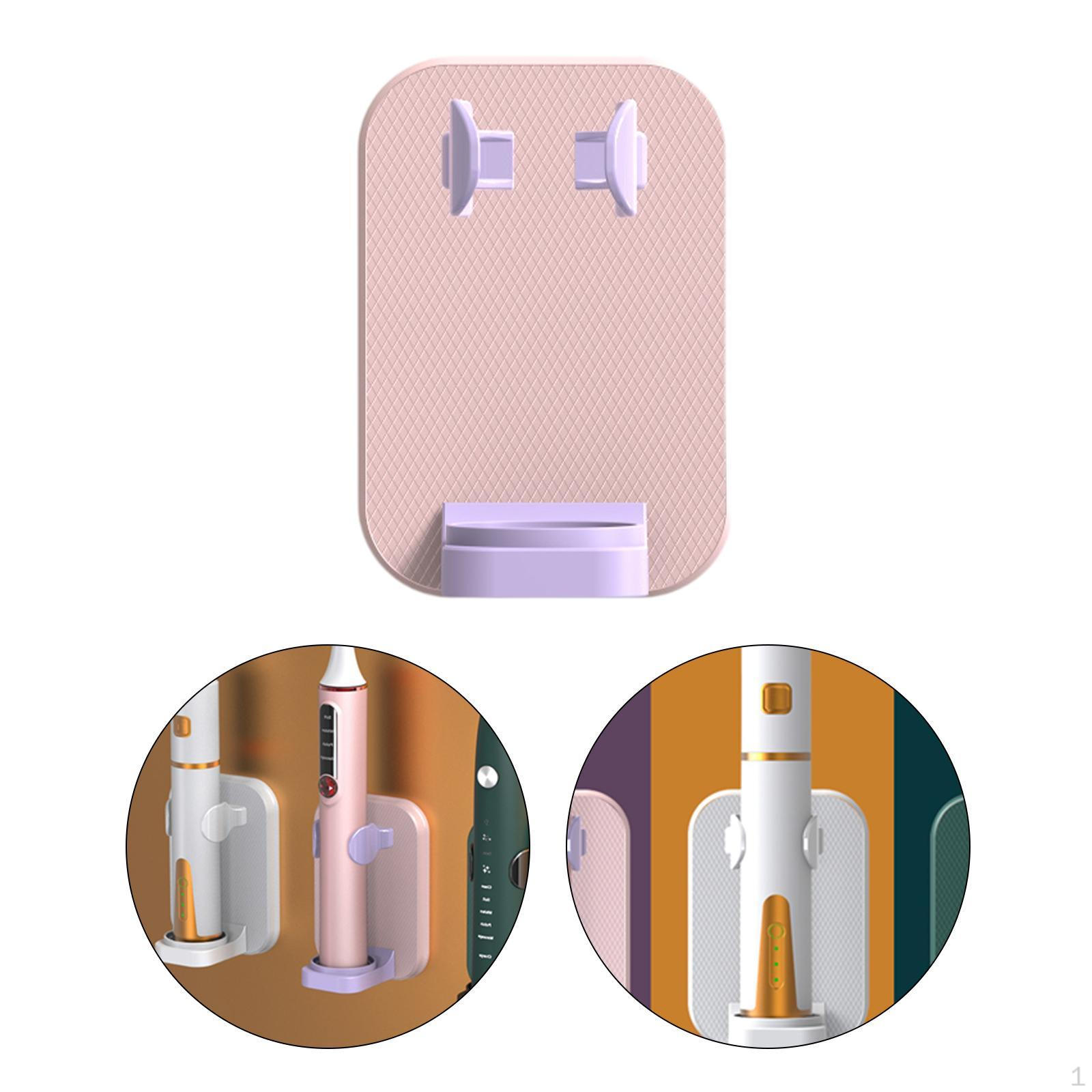

Electric Toothbrush Holder Bathroom Accessories Lightweight Easy to Install Traceless рожевий