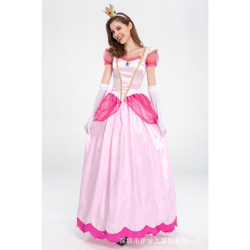 

2 new Mario pink princess pink pricess stage dress party queen dress S