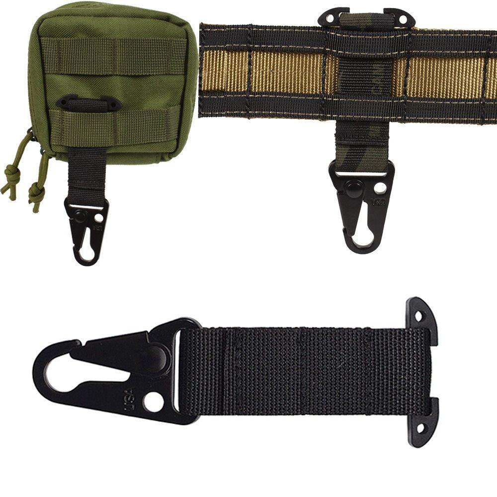 New Multifunctional Outdoor Clash Hook Solid color EDC Webbing Clip Nylon Webbing Outdoor Belt Buckle Accessories