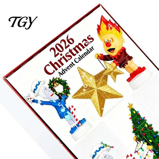 24 Day Countdown Box Christmas Advent Calendar 2026, 24-Day Surprise with Holiday Gift Boxes Acrylic Pendants, Anime Themed Collectible Gifts