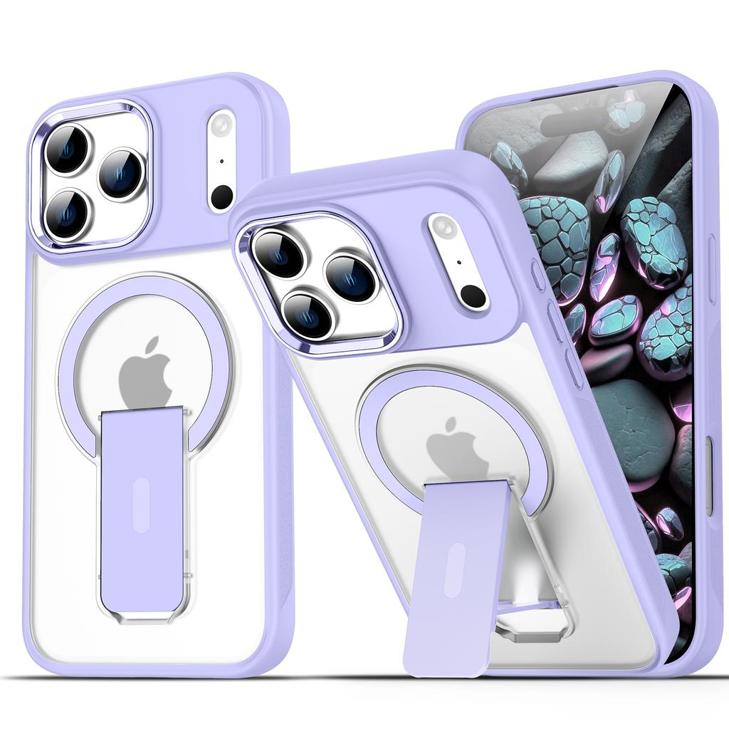 Luxusný puzdro s výklopným stojanom a opierkou pre iPhone 17 Air 16 e 15 14 Plus 13 12 11 Pro Max Pre Magsafe Kryt na bezdrôtové nabíjanie