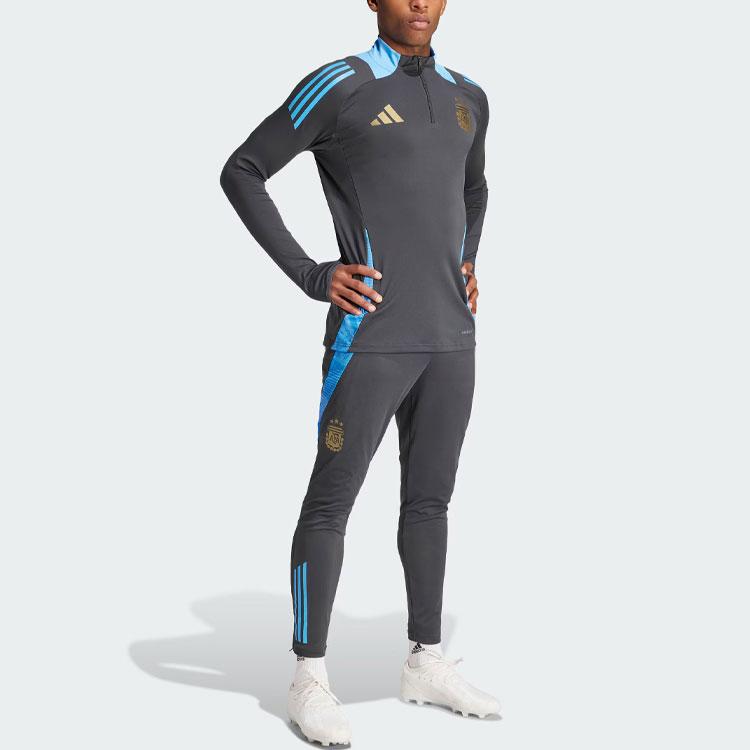 Adidas Argentina Tiro 24 Competition Tréninková mikina na zip pro muže Topy Karbonově černá IQ0819