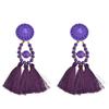Punk Big Circle Hoop Long Tassel Earrings for Women Girls Steampunk Ear Clip Punk Style Earring Ear Ring
