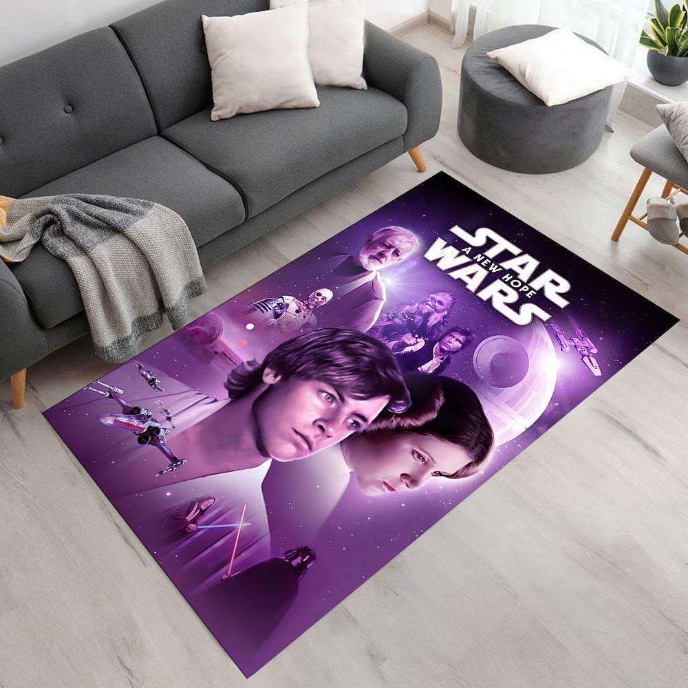 Star Wars Floor Rug Office Rug Suitable for Living Rooms Balcony Hallway Study room Anti-slip Rug Anime Office Decor