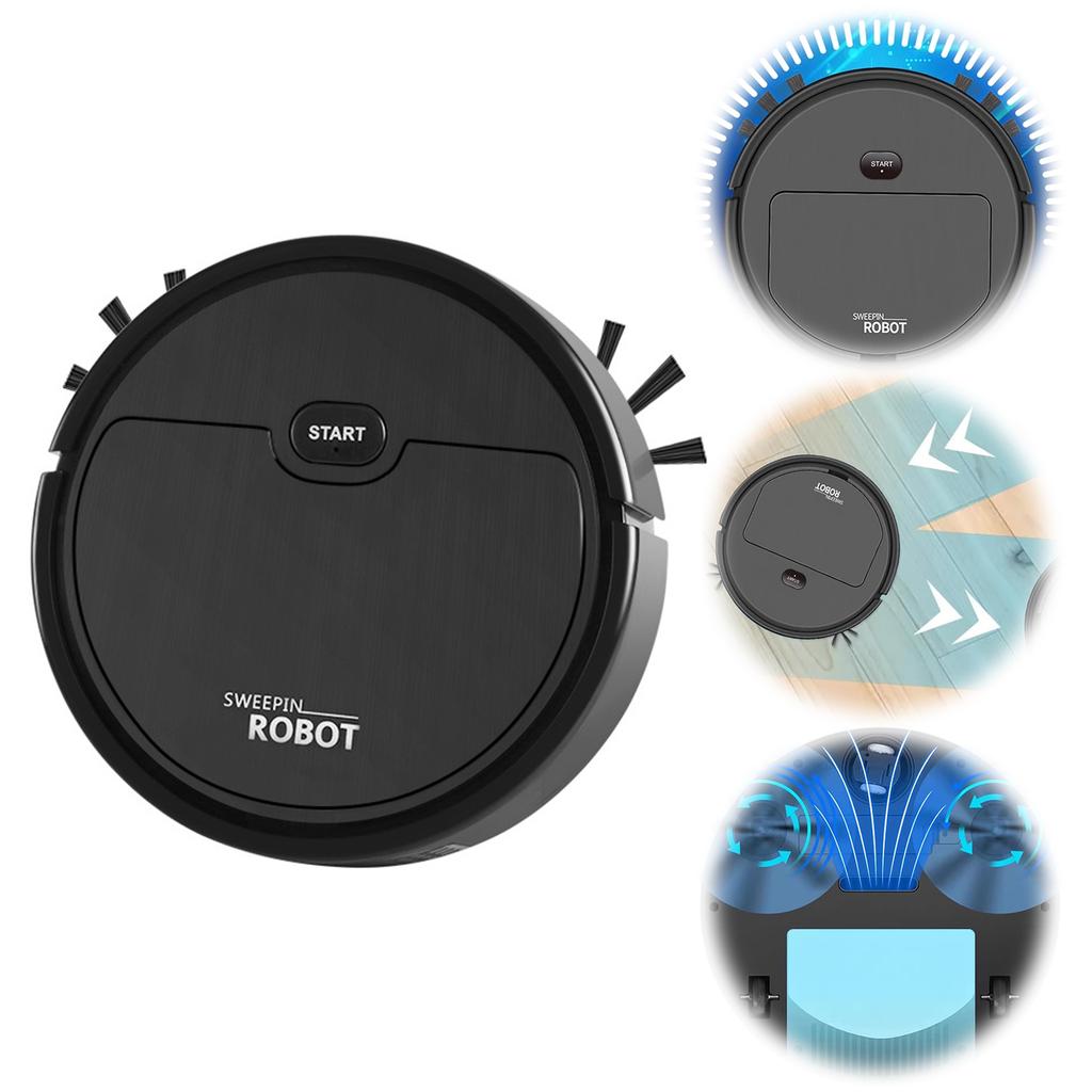 Robot Vacuum and Mop Combo Ultra-Thin Cordless Robot Vacuum Smart Navigation Low Noise for Pet Owner Small Apartment Dorm Room
