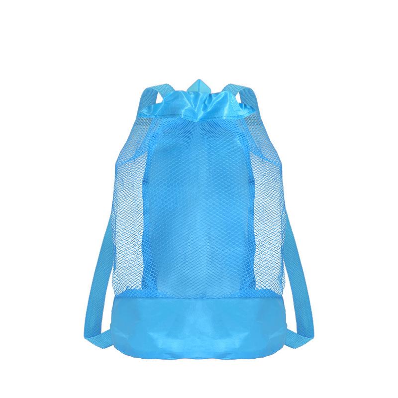 Extra-Large Sand-Resistant Drawstring Beach Backpack Kids Pool Toys Storage Bag For Shell Collecting