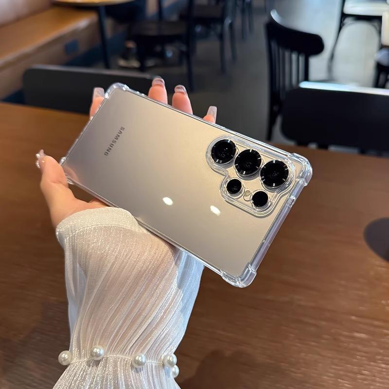 Transparent Silicone Case for Samsung Galaxy S26 S25 S24 Ultra S23 FE S22 S20 S21 Plus A55 A16 A56 Note 20 Ultra Soft TPU Cover