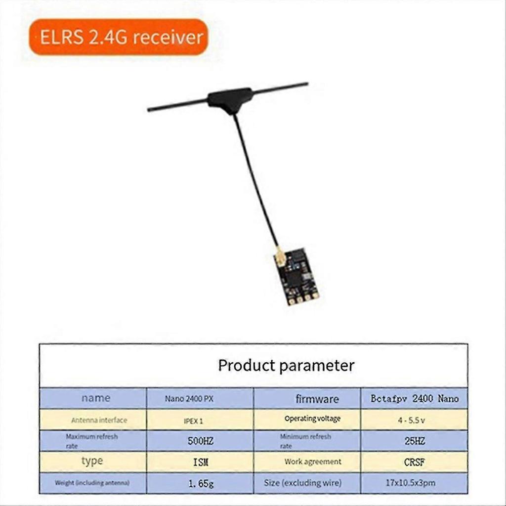4PCS ELRS 2.4GHz Receiver with Antenna for FPV RC Long Range Drone