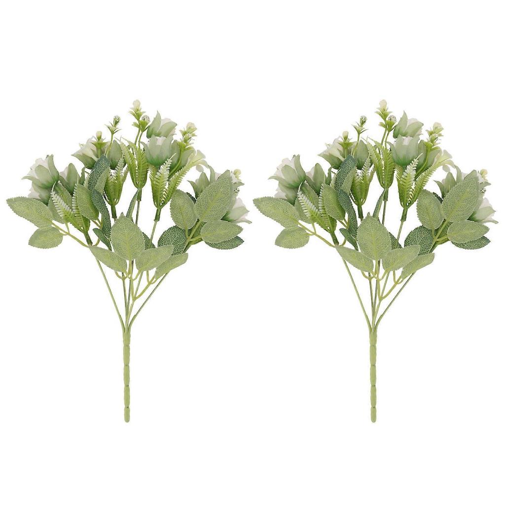 Floral Artware Prop Perfume Rose Bouquet for Decoration 2Pcs White Color