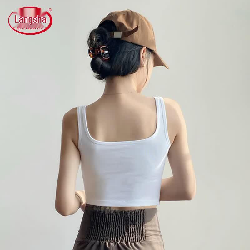 Langsha Women s U-Neck Short Camisole S (under 85 jin)
