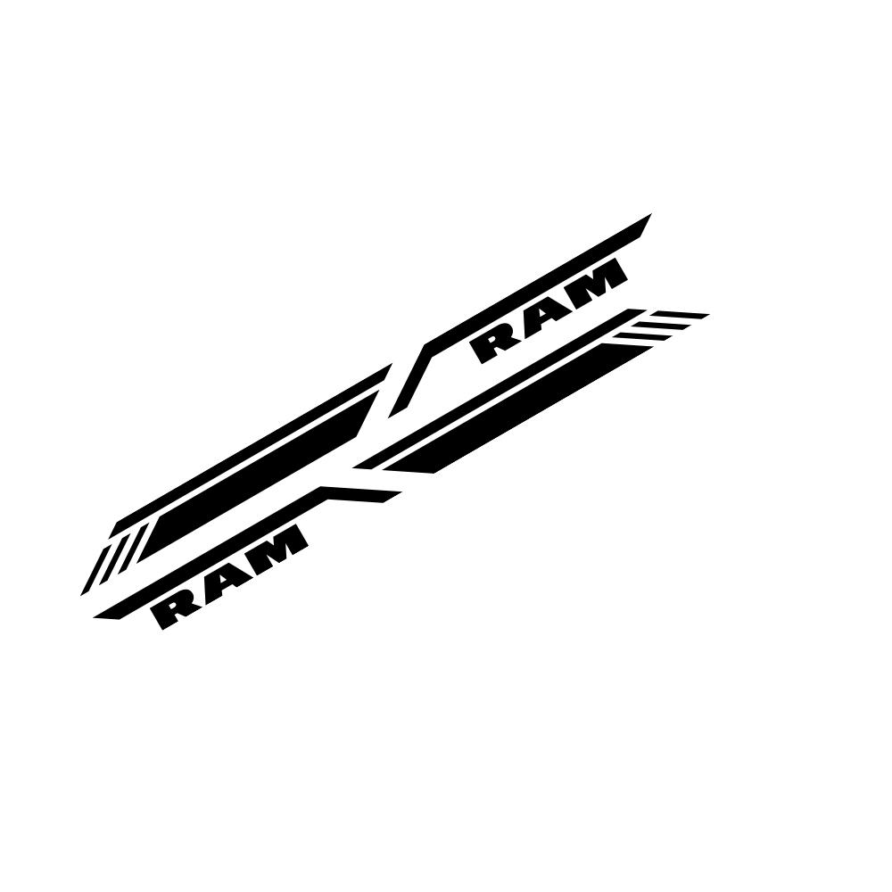 Pickup Bed Side Sticker For Dodge RAM 1500 2500 3500 Rebel TRX Car Stripes Style Decor Decal Truck Vinyl Cover Auto Accessories