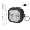 Transparent Earphone Case Silicone Full Cover Shell Protective Case Shockproof with Phone Stand for Samsung Galaxy Buds4/4pro