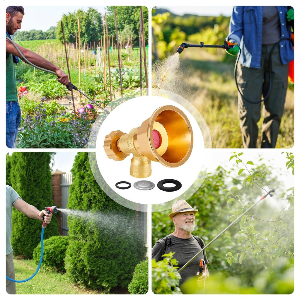 High Pressure Water Hose Nozzle Heavy Duty Adjustable Garden Spray Nozzle Hose Attachment for Plant Watering Seedling