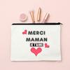 Best Mom French Printed Cosmetic Case Women Makeup Bags Travel Toiletry Organizer Female Wash Storage Pouch Mother's Day Gifts