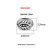 S999 Sterling Silver Retro Fish Wheel Beads for DIY Jewelry