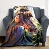 1pc Colorful Dinosaurs Blanket, Lightweight Flannel Throw Blanket For Sofa, Bed, Travel, Camping, Living Room, Office, Couch, Chair, And Bed