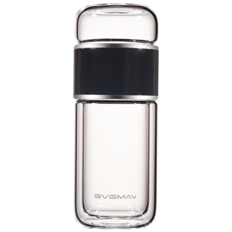 BVGMAV Double-Wall Tea Infuser Glass Cup