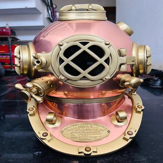 

Diving Helmet Deep Sea Diving Helmet Mark V Diving Helmet Copper Brass Deep Sea Divers Helmet Nautical Collection 20.32 cm