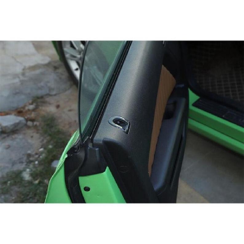 Carbon Fiber Inner Door Bolt Lock Down Cover Trim 2pc For Ford Mustang 2009-2014