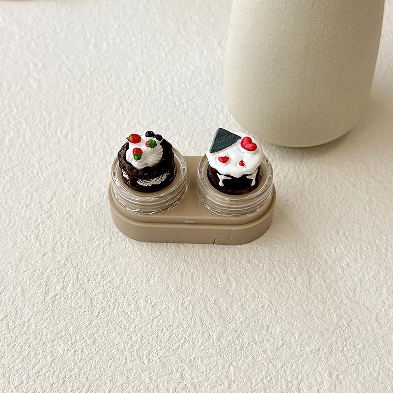 1pc Mini Contact Lens Case for Eyes Travel Kit Holder Cartoon Cute Cosmetic Contact Lenses Case Box Container Travel Accessaries