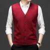 Single Breasted Pullover Autumn Sleeveless Vests Men Work Sweater Knitted Male Waistcoat Jumper Pullovers Roupas Masculinas
