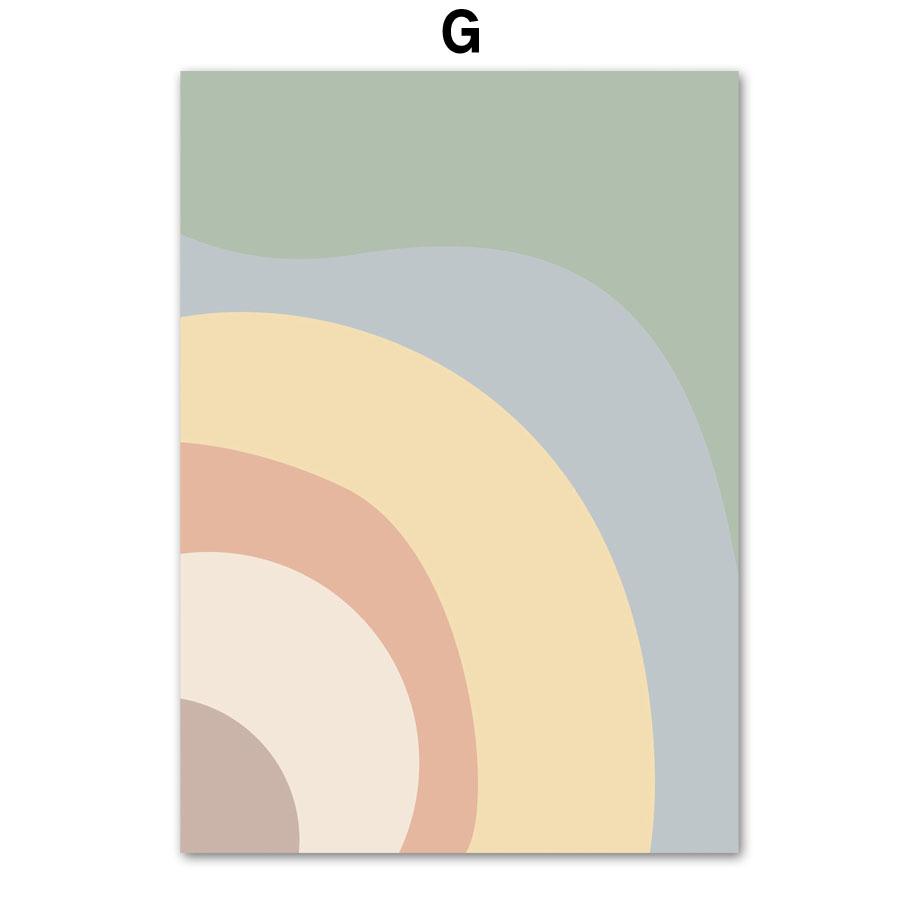 Flower Market Curve Girl Rainbow Abstract Posters Prints Canvas Painting Nordic Wall Art Pictures For Living Room Home Decor