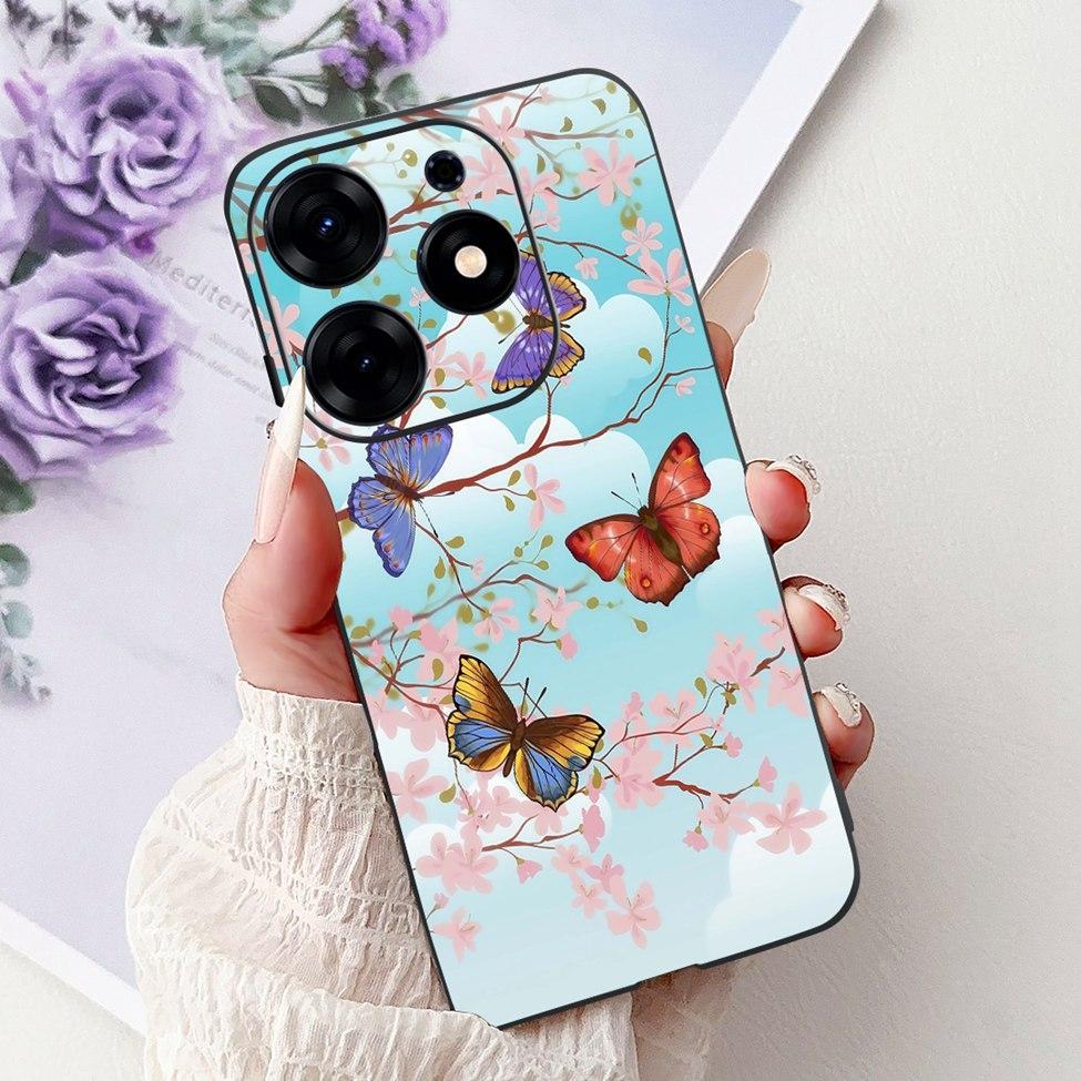 For Tecno Spark 10 Pro Case KI7 Silicone Cute Fashion Flower Cool Painted Soft Back Cover For Techno Spark 10 Pro Phone Case K17