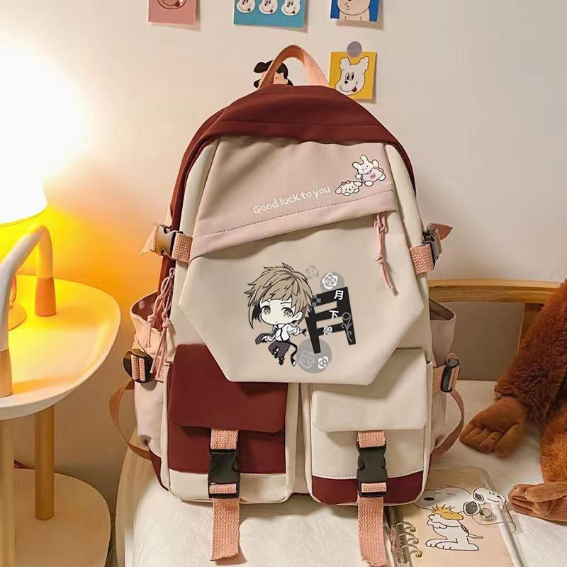 Wenhao Wild Dog Peripheral Printed Backpack Large Capacity Student Personalized School Bag