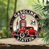Retro Round Tin Sign Gas Station Garage Bar Decor 20cm