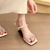 New Style Comfortable Versatile Design Lightweight Diamond High Fashion with Small Skirt Ladies Slip-on Slippers